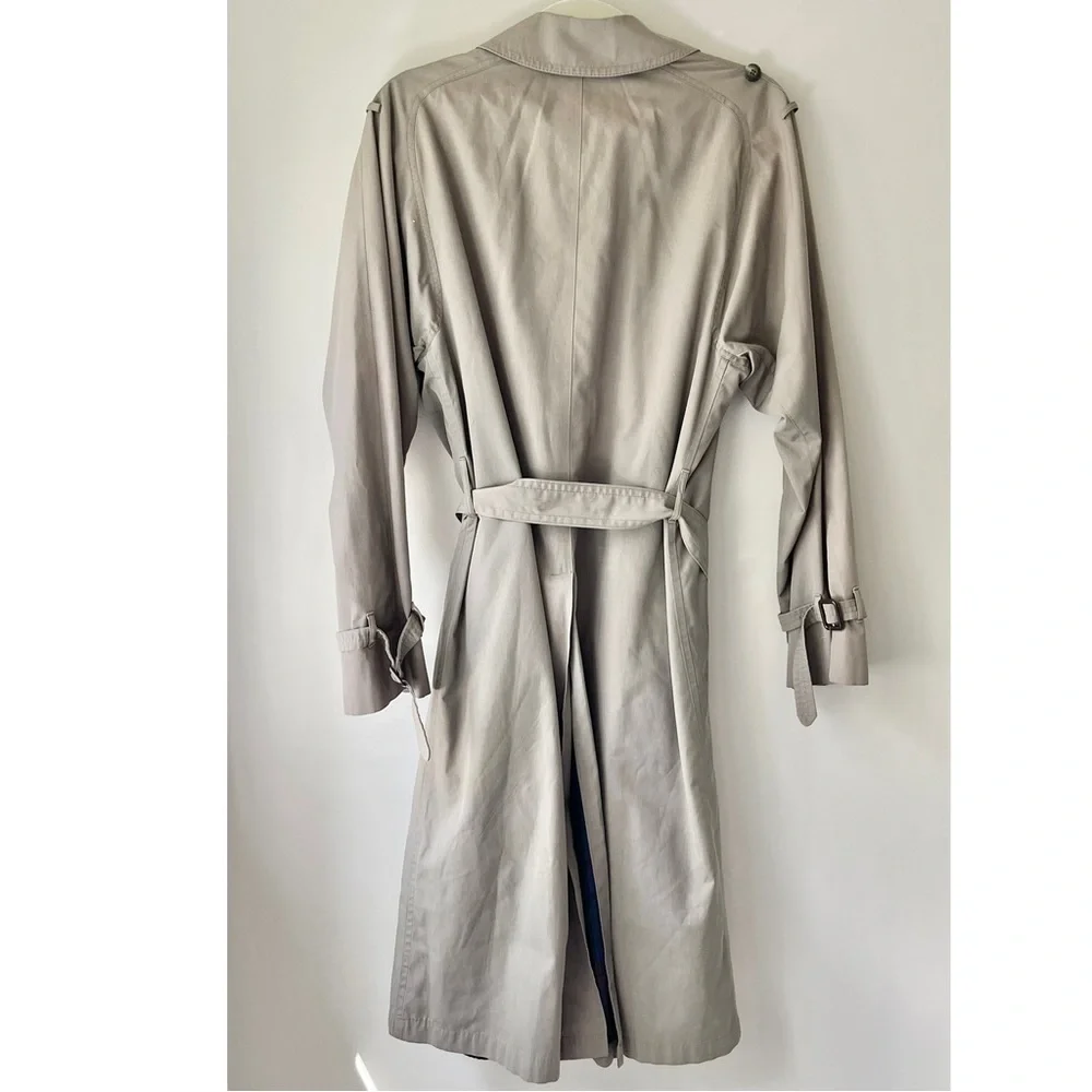 Christian Dior | Vintage Tan Khaki Trench Coat Plaid Lining Men’s Size 38R